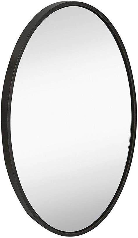 oval black wall mirror|More.